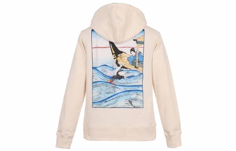 KENZO Japanese Illustration Hoodie Beige