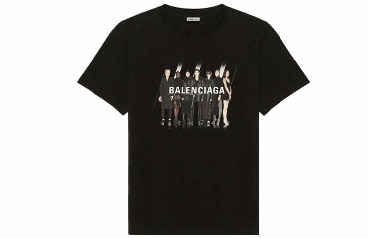 Balenciaga Vintage Band Logo T-Shirt Black