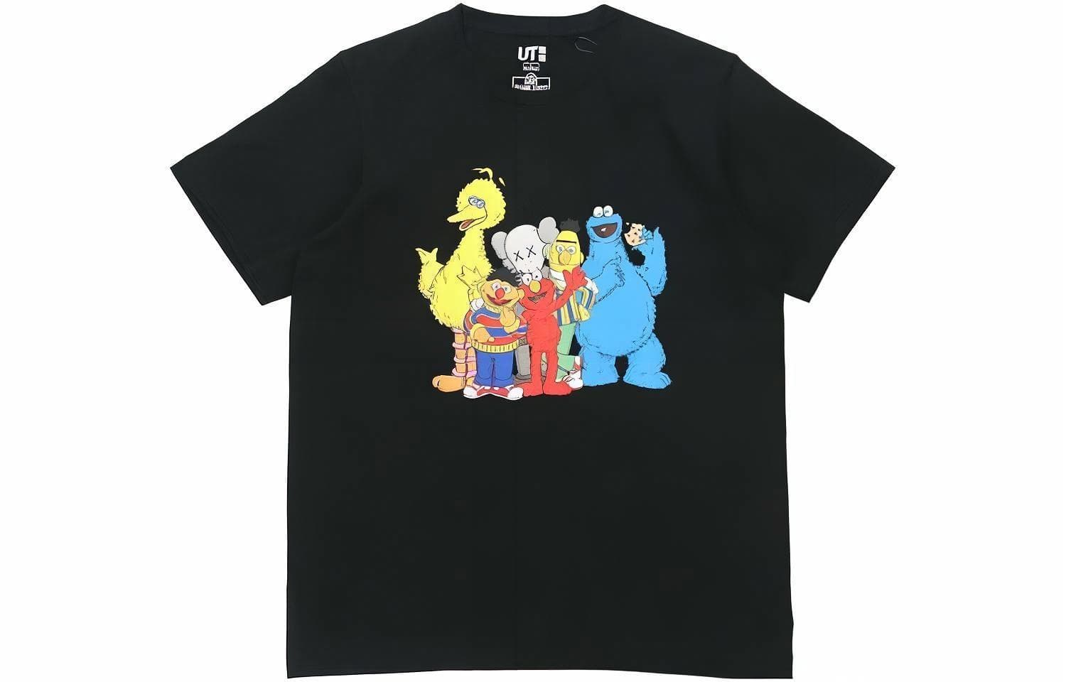 UNIQLO/优衣库 UNIQLO x Kaws x Sesame Street T-Shirt Black