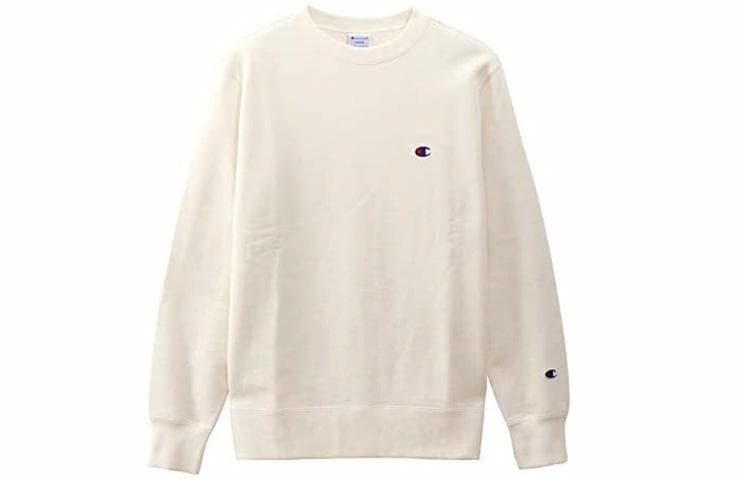 Champion Small C Logo Crewneck Sweatshirt Fleece White