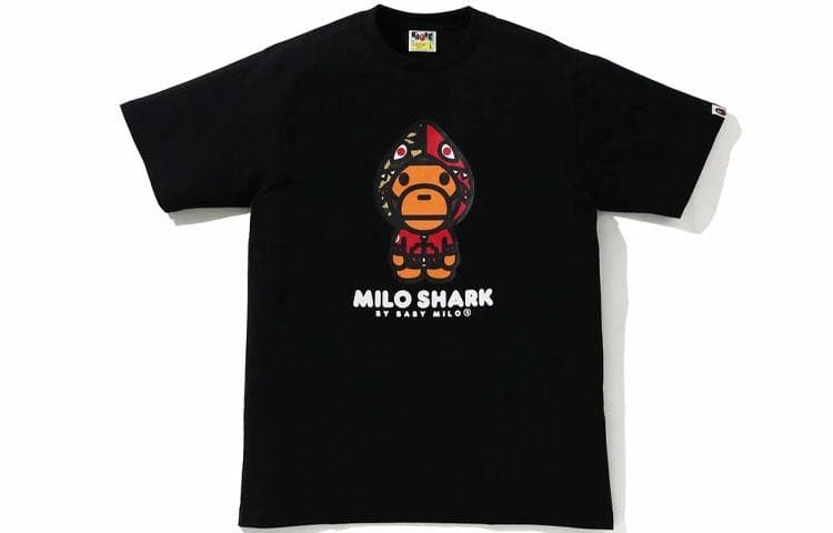 A BATHING APE Shark Hoodie Print T-Shirt