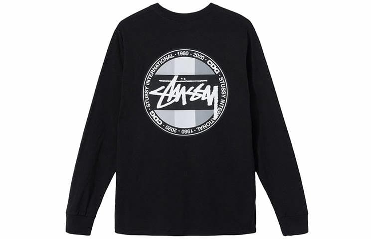 Stussy x CDG 40th Anniversary Logo Long Sleeve Tee