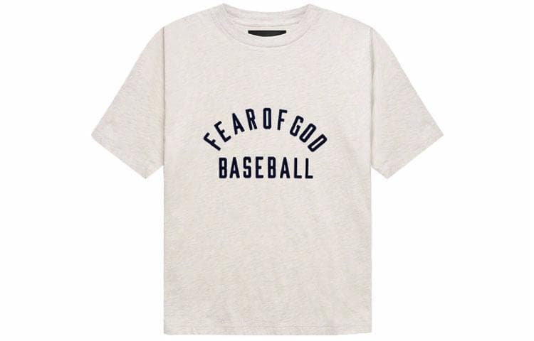 Fear of God Baseball Tee Cream Heather Navy LogoT