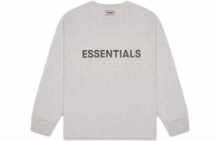 Fear of God Essentials Long FW20 Sleeve Tee Dark Heather Oatmeal T
