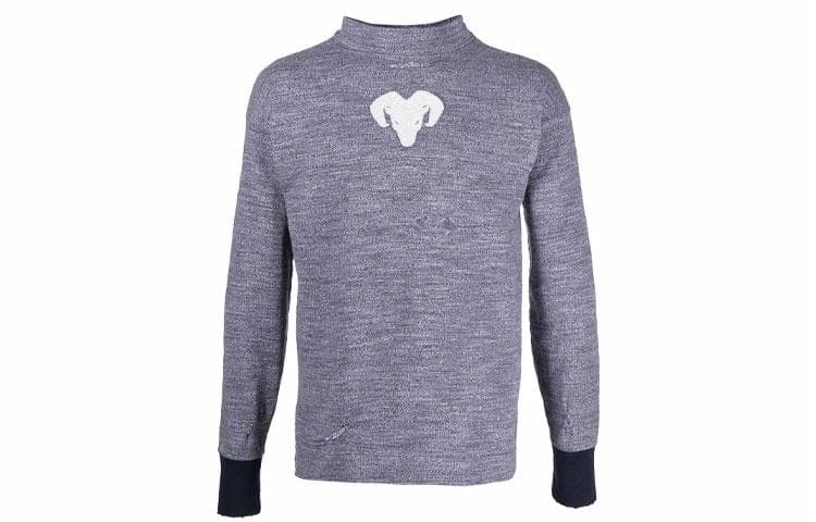 Maison Margiela/马吉拉 Maison Margiela SS22 Printed Crewneck Long Sleeve Tee Purple