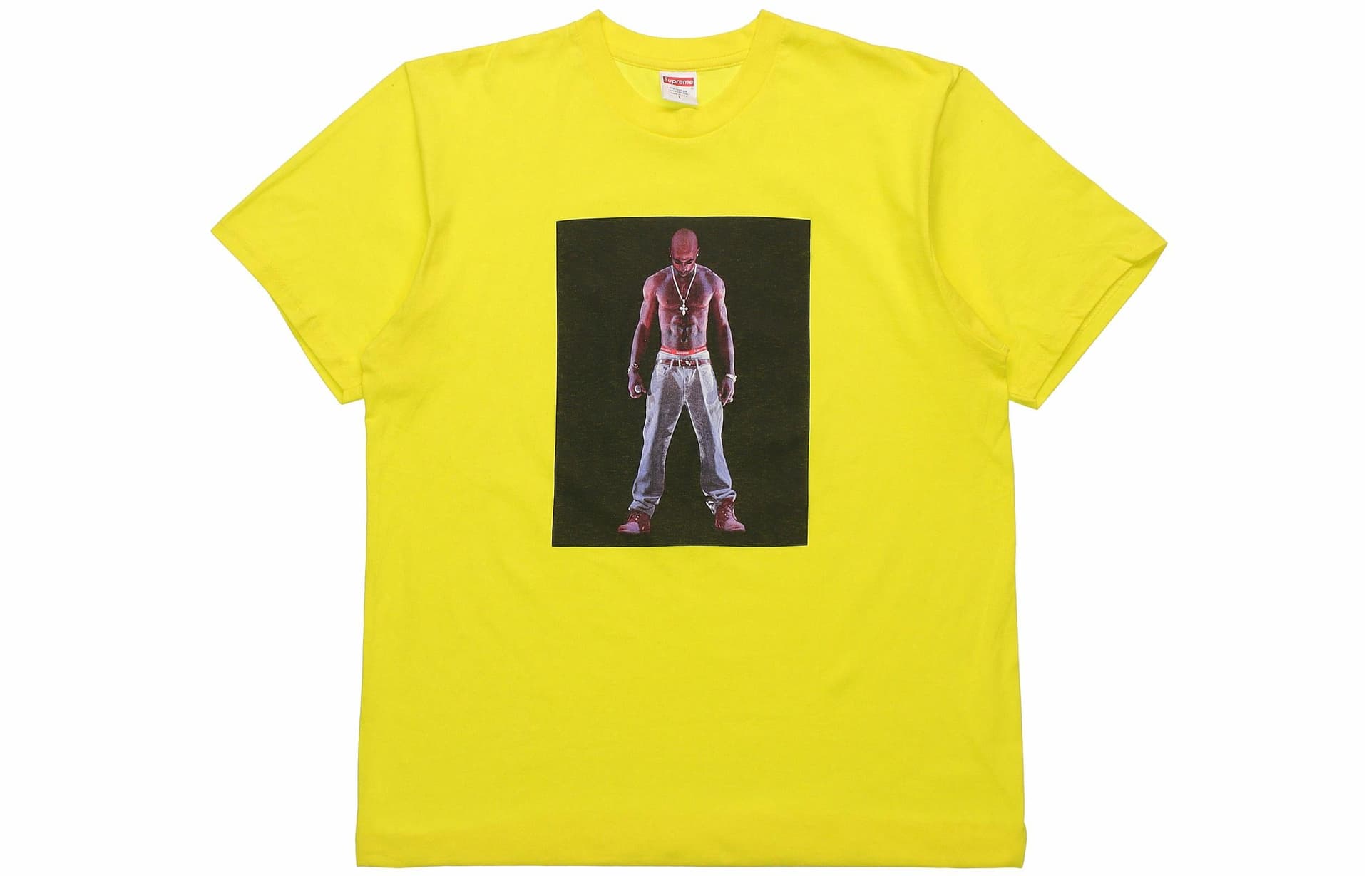 Supreme Tupac Hologram Tee Yellow