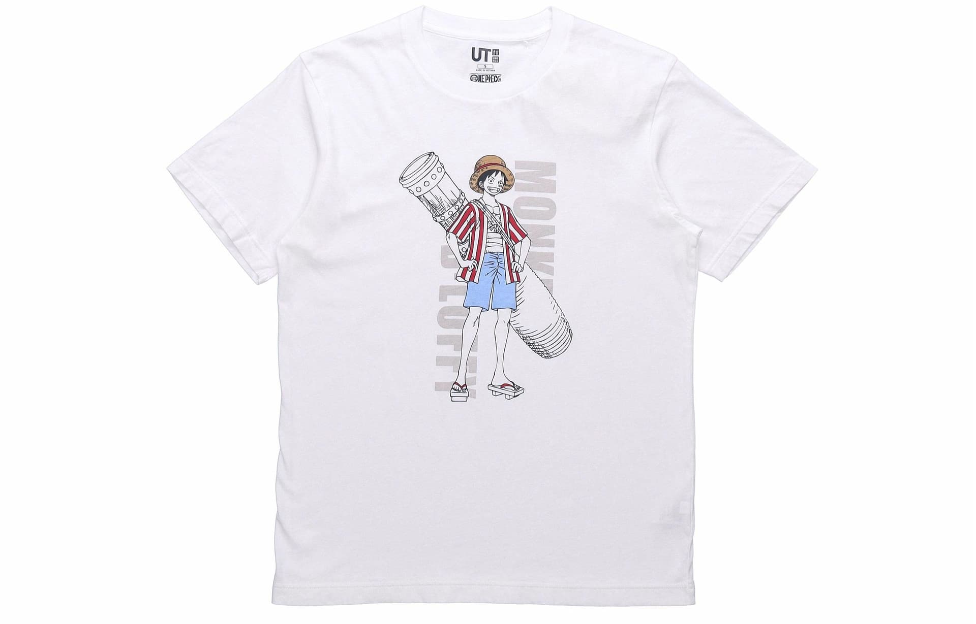 UNIQLO/优衣库 UNIQLO x One Piece Luffy Print T-Shirt White
