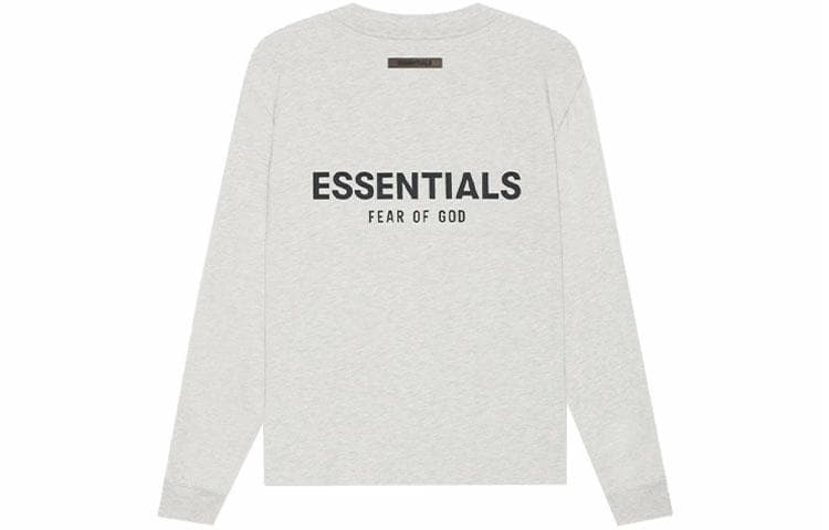 Fear of God Essentials Long Sleeve Tee Light Heather Oatmeal
