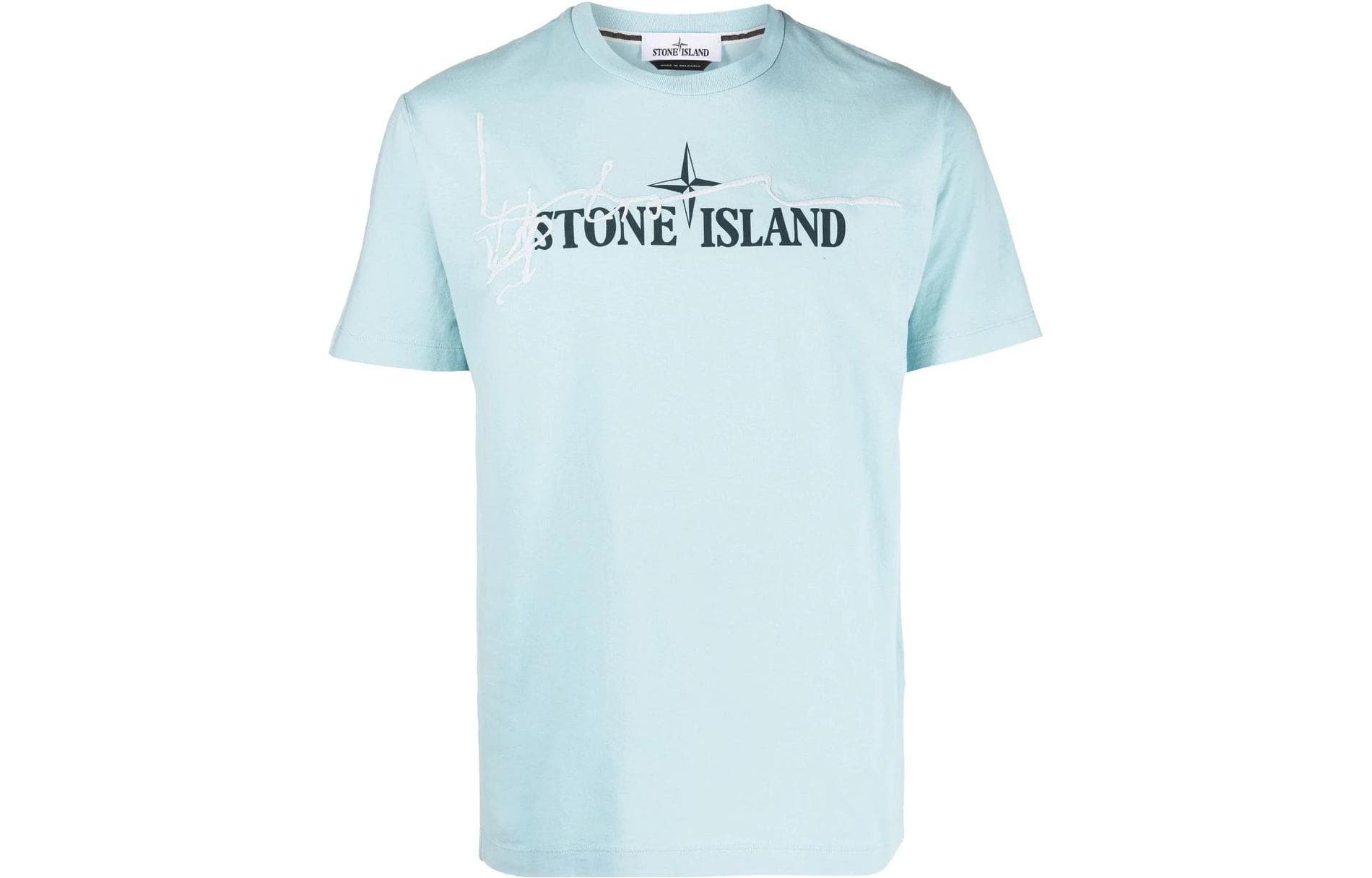 Stone Island SS22 Logo T-Shirt Ice Blue
