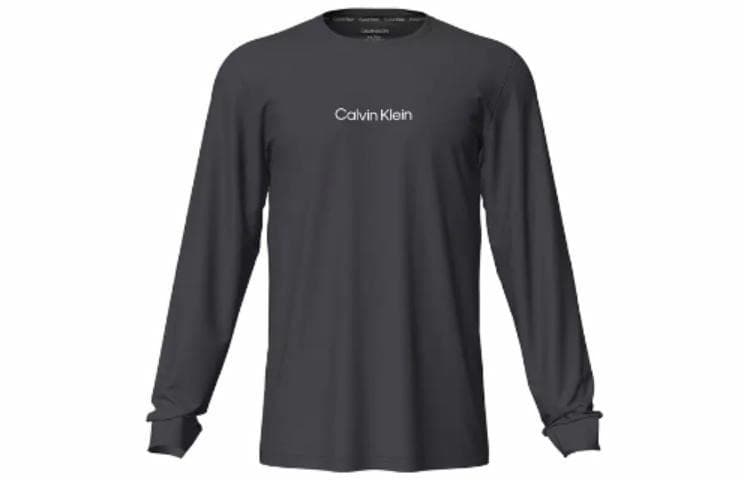 Calvin Klein Long Sleeve Logo Tee Black