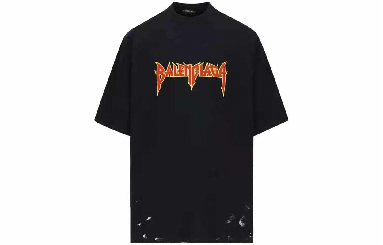 Balenciaga Metallica SS22 T-Shirt Black