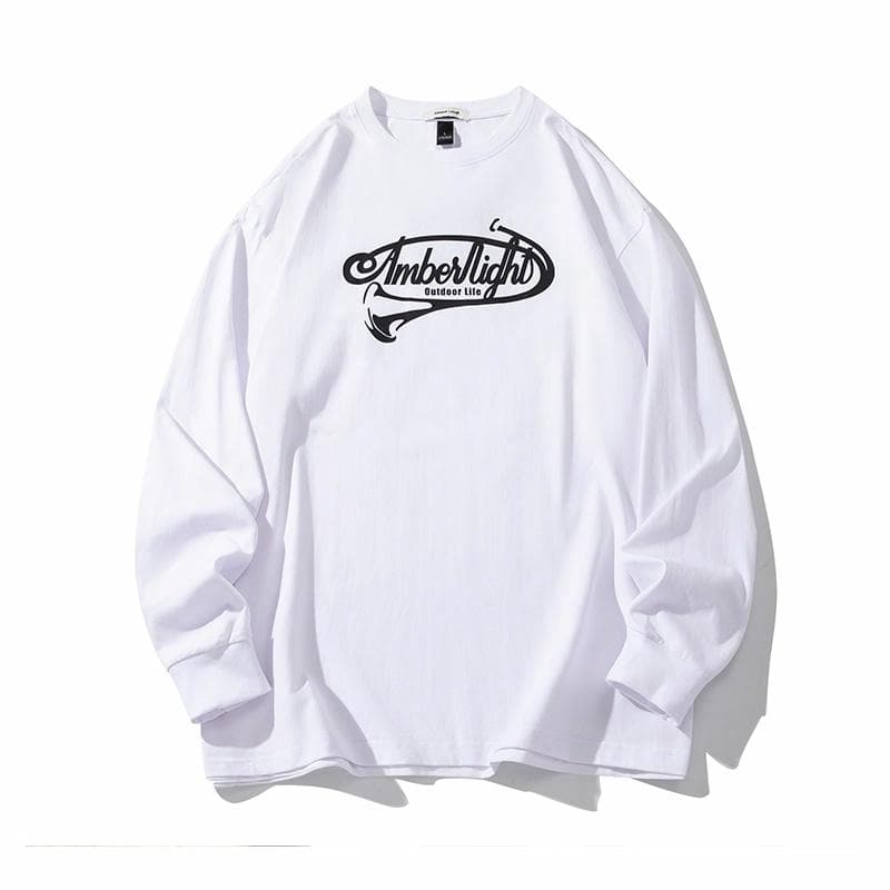 AMBER LIGHT Logo Print Long Sleeve Tee
