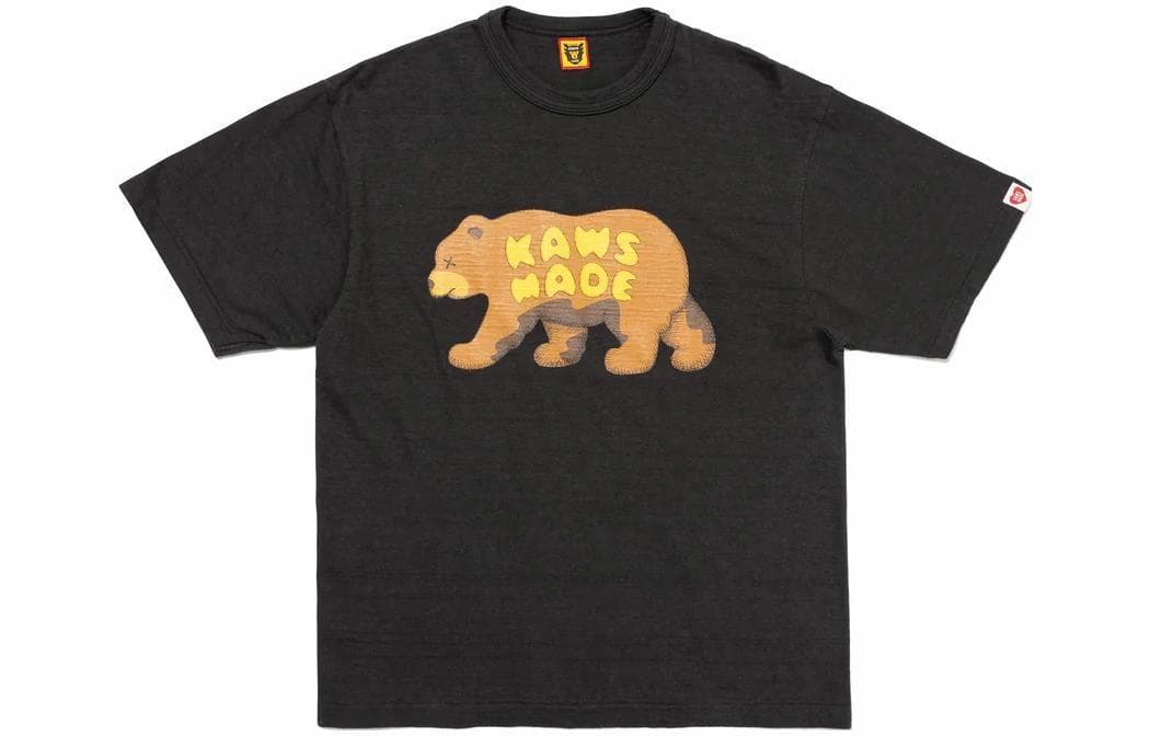 HUMAN MADE x KAWS Bear Print T-Shirt Black