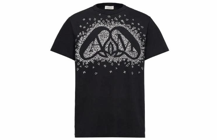 Alexander McQueen Printed Crewneck T-Shirt Black
