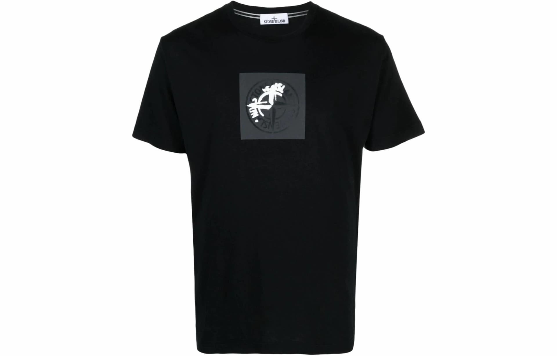 Stone Island SS24 Compass Print T-Shirt Black