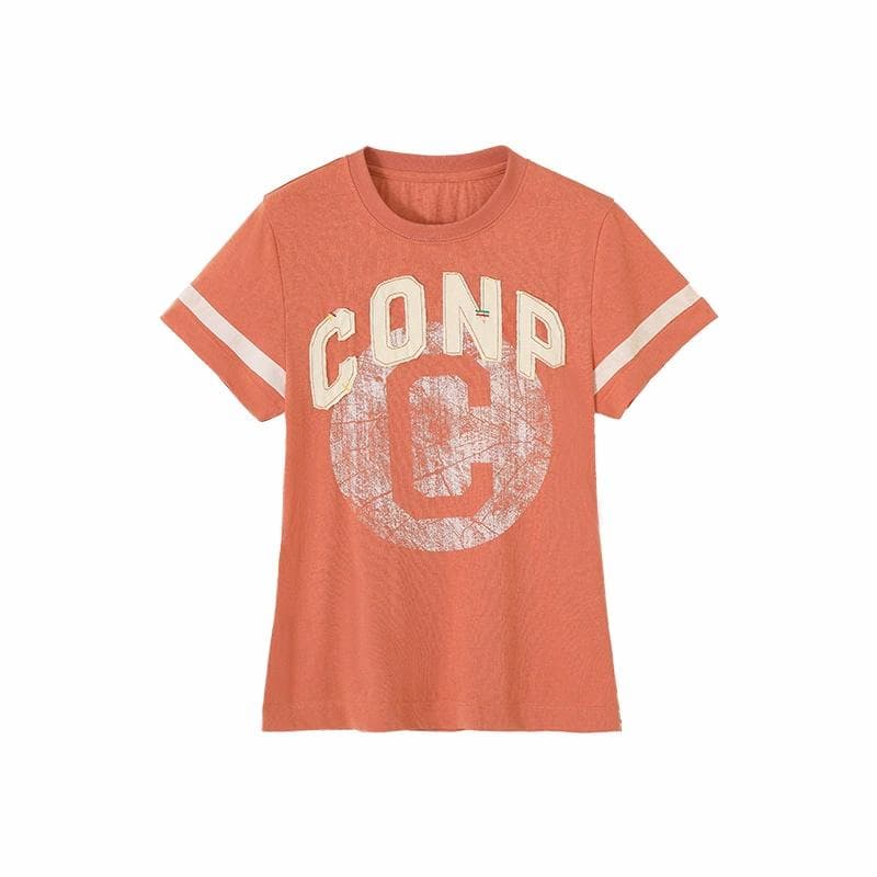 CONP Retro Crewneck T-Shirt Grapefruit Red