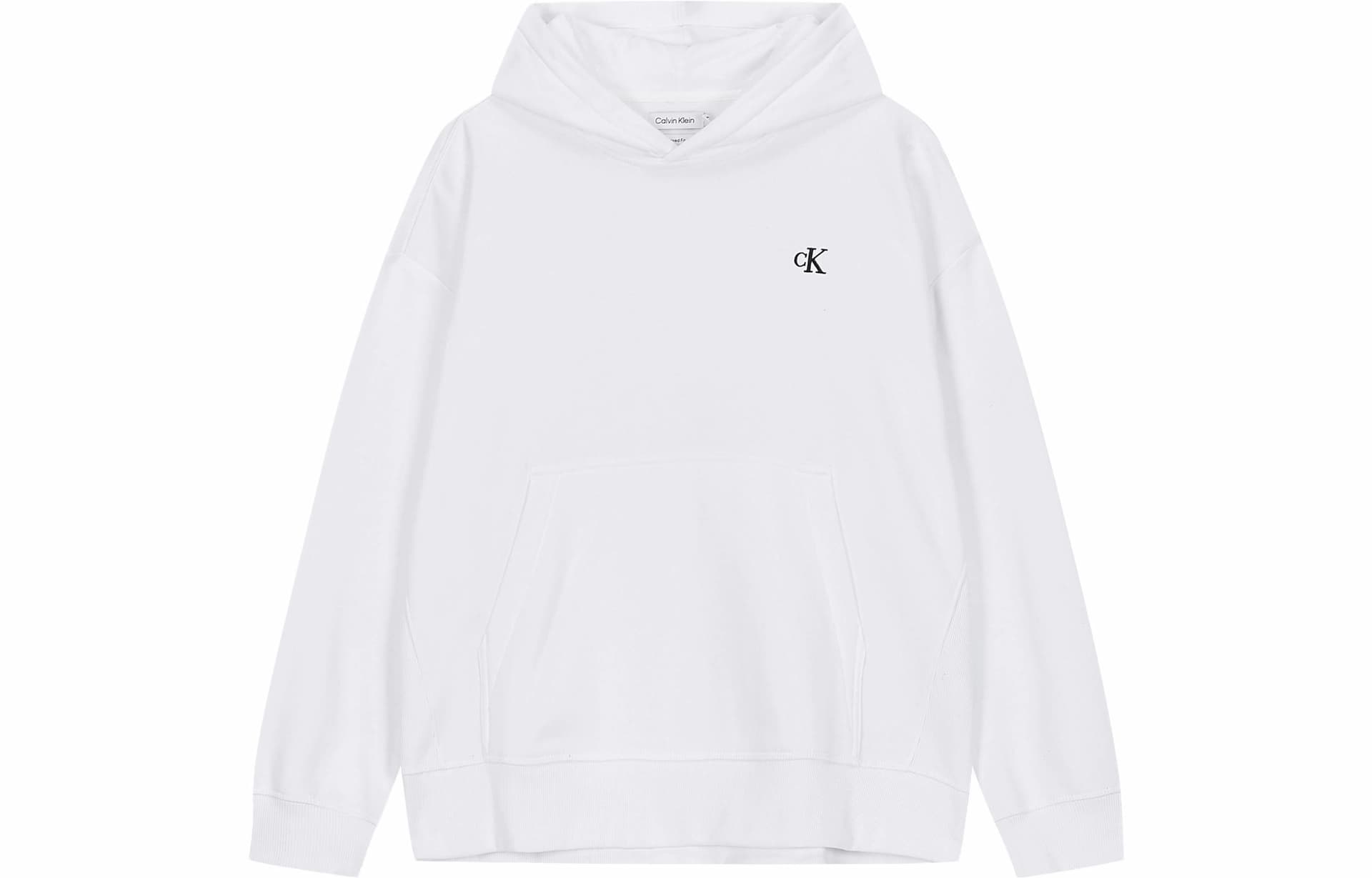 Calvin Klein Embroidered Hoodie White