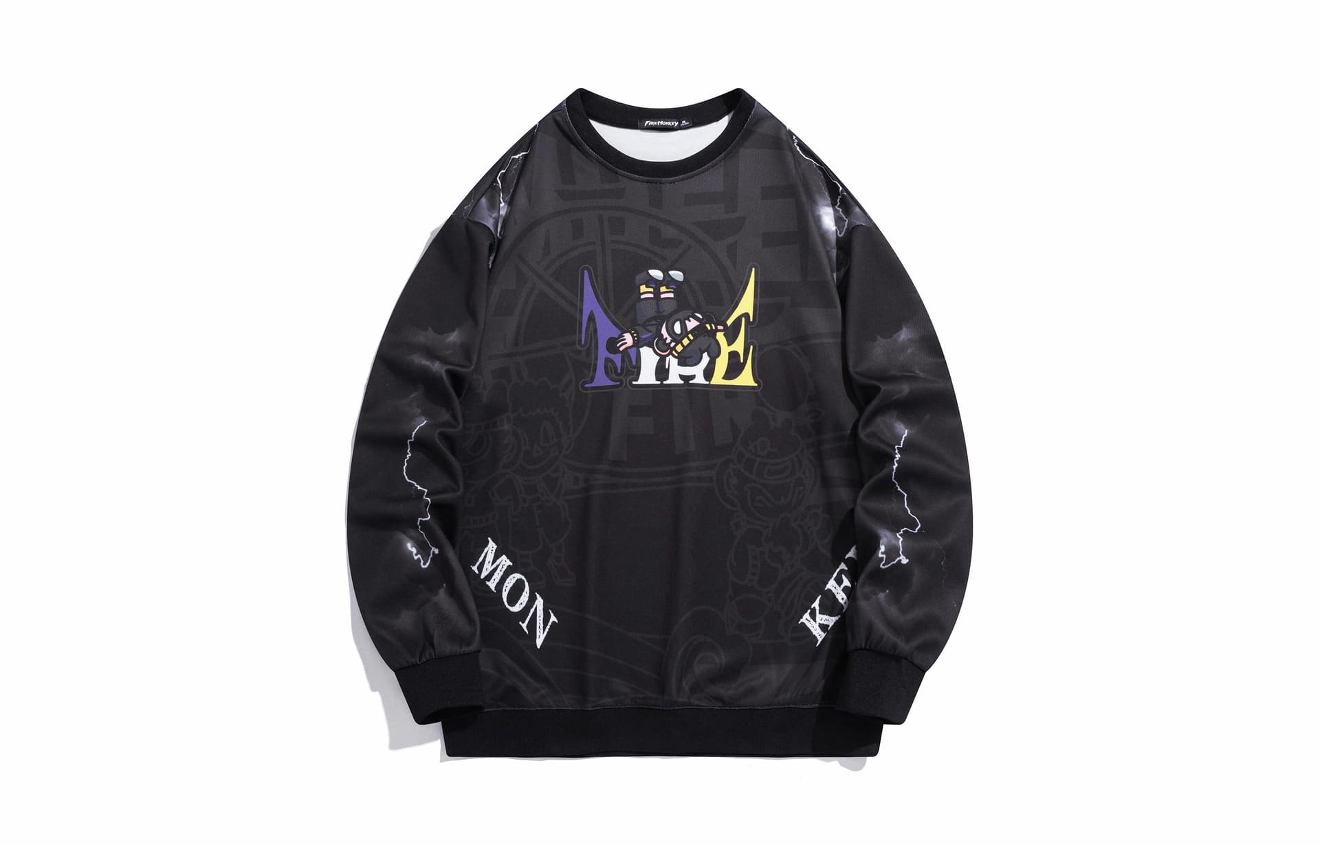 火猴/FireMonkey FireMonkey Hand-Painted Cartoon Letter Sweatshirt
