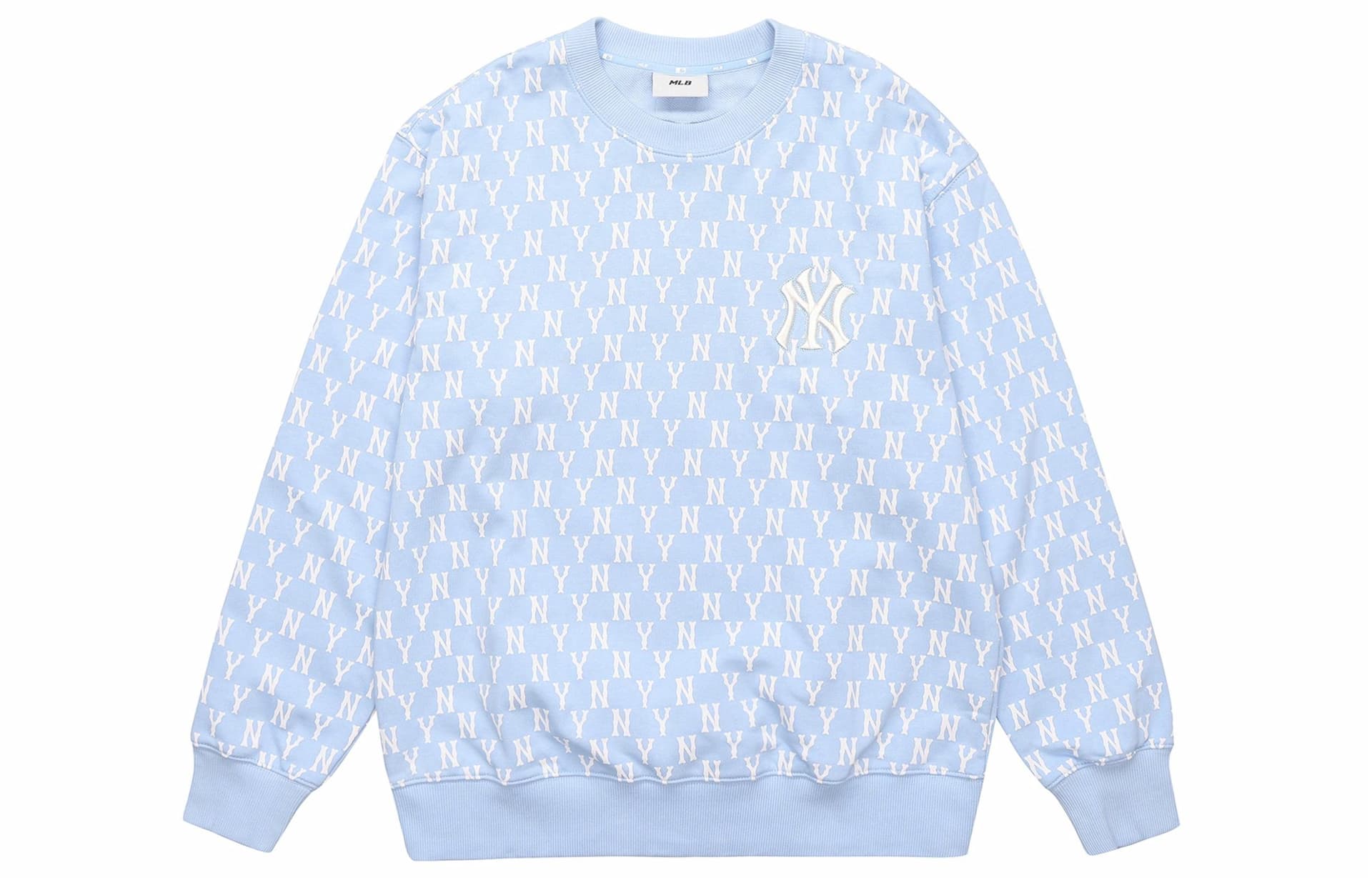 MLB Yankees Logo Crewneck Sweatshirt Light Blue