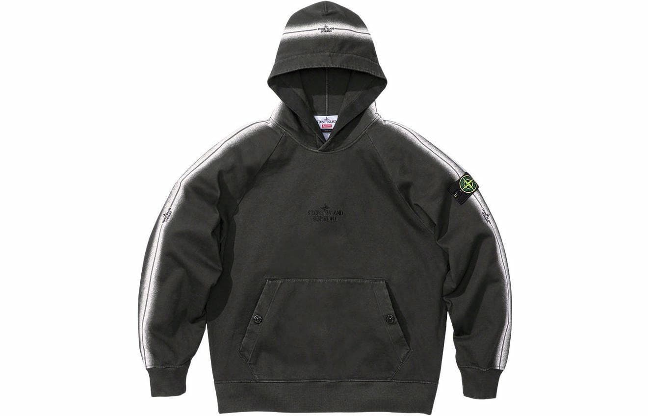 Supreme x Stone Island Stripe Hooded Sweatshirt