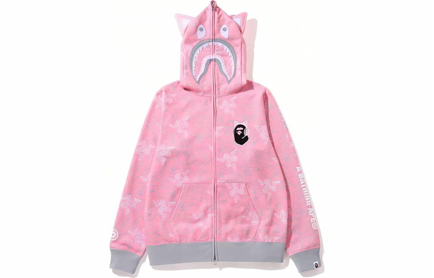 A BATHING APE BAPE x Razer Shark Hoodie Pink