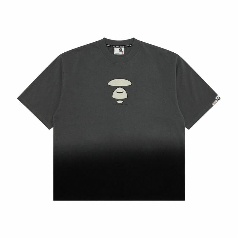 Aape Gradient Logo T-Shirt Grey