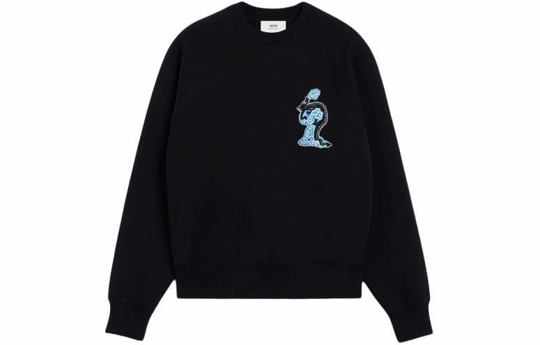 AMIPARIS Capsule Crewneck Sweatshirt Black
