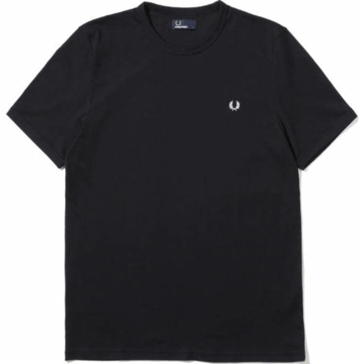 Fred Perry Logo Print T-Shirt Navy
