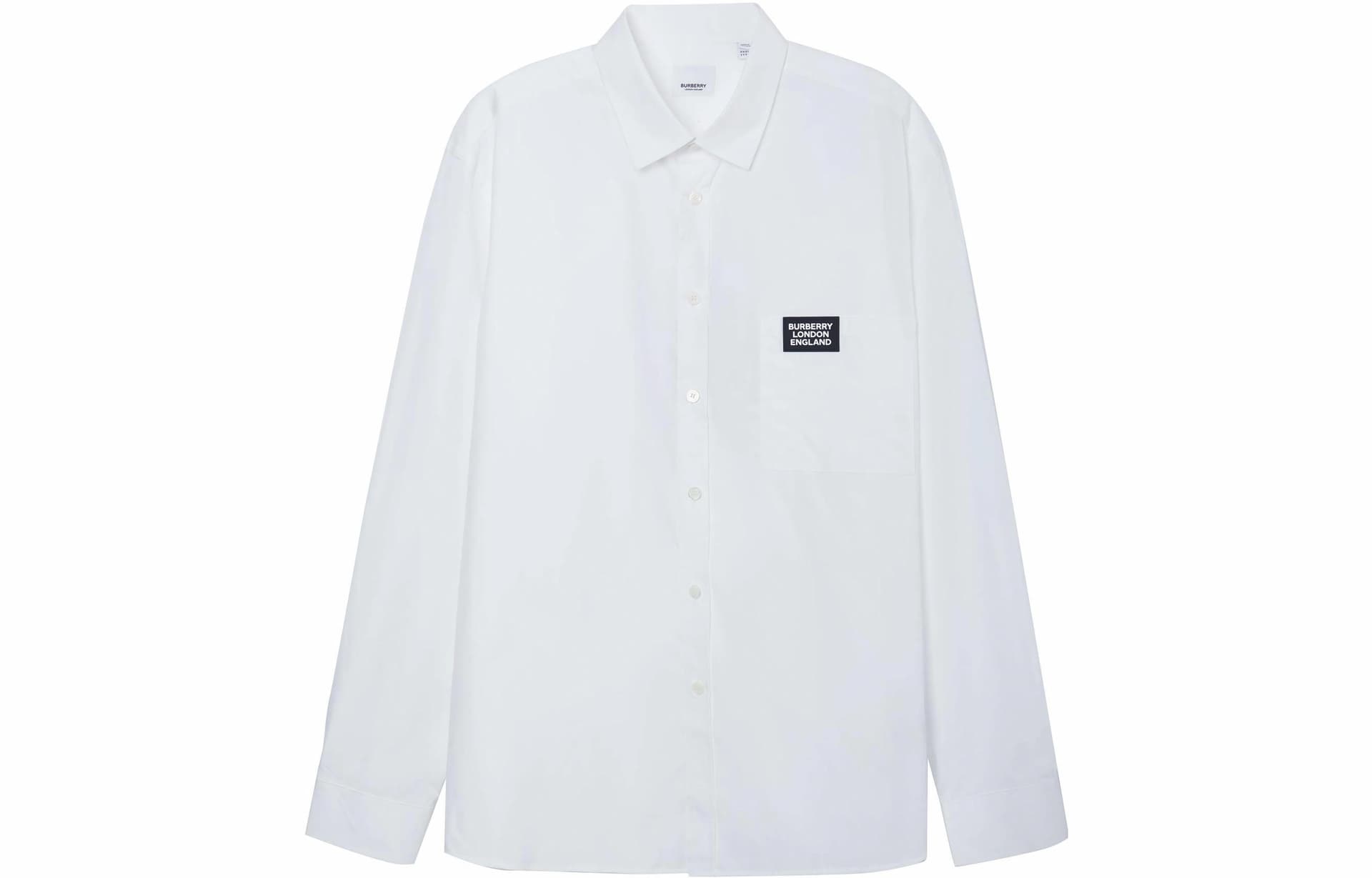 Burberry Logo Long Sleeve Shirt White
