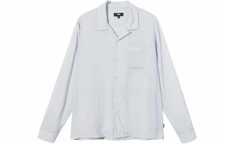 Stussy Long Sleeve Shirt Light Grey