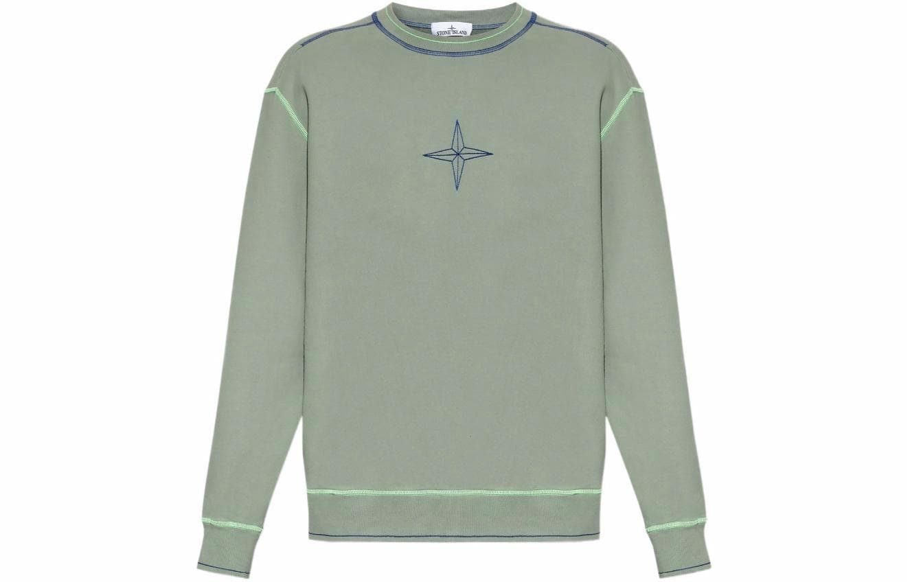 Stone Island Logo Crewneck Sweatshirt Green