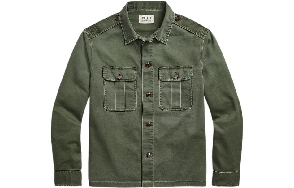 Polo Ralph Lauren SS22 Cotton Satin Shirt Green