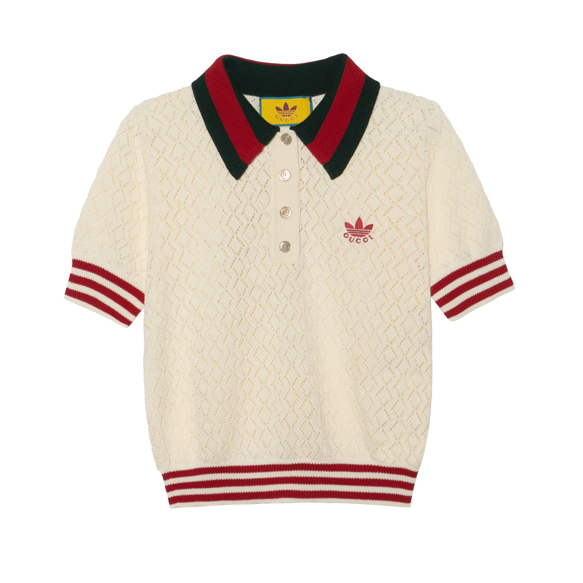 GUCCI/古驰 GUCCI x adidas SS22 Polo Shirt White