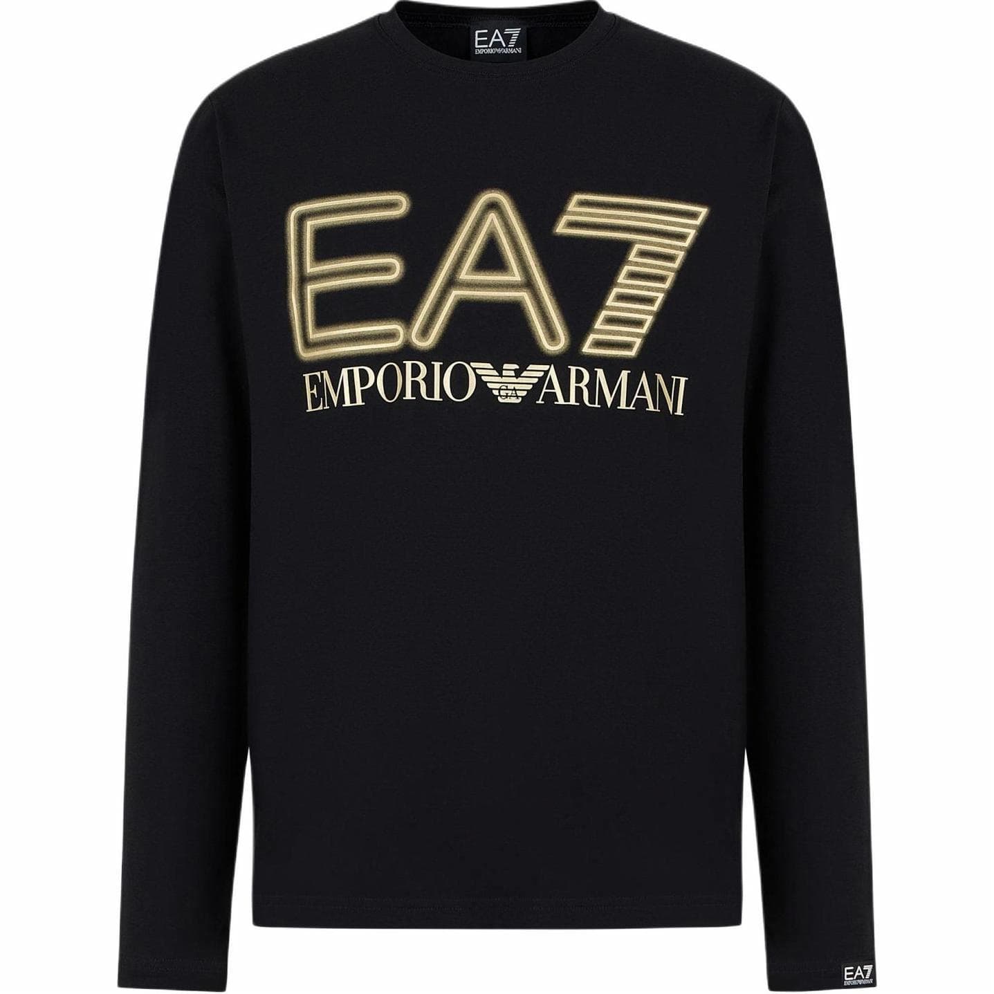 EMPORIO ARMANI/阿玛尼 Emporio Armani Logo Crewneck Sweatshirt Black