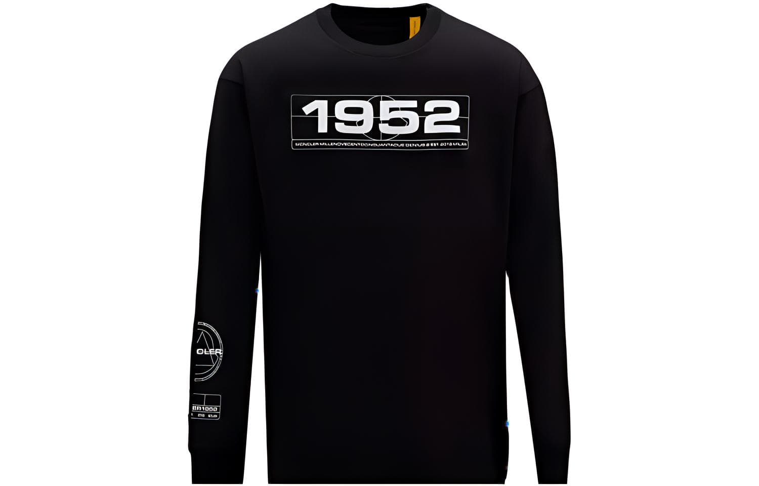 MONCLER GENIUS Moncler FW22 Letter Print Crewneck Sweatshirt Black