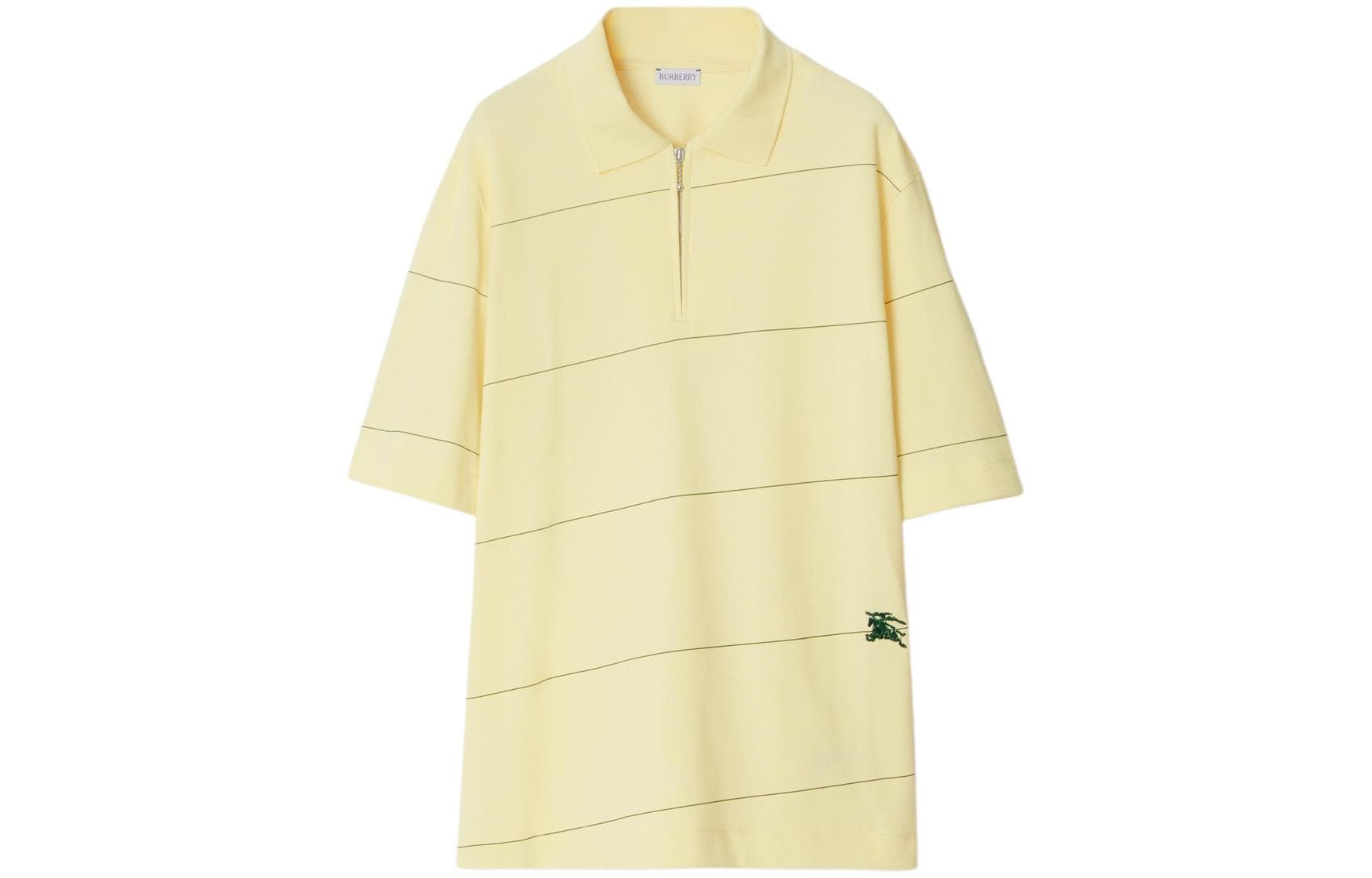 Burberry Striped Cotton Polo Shirt
