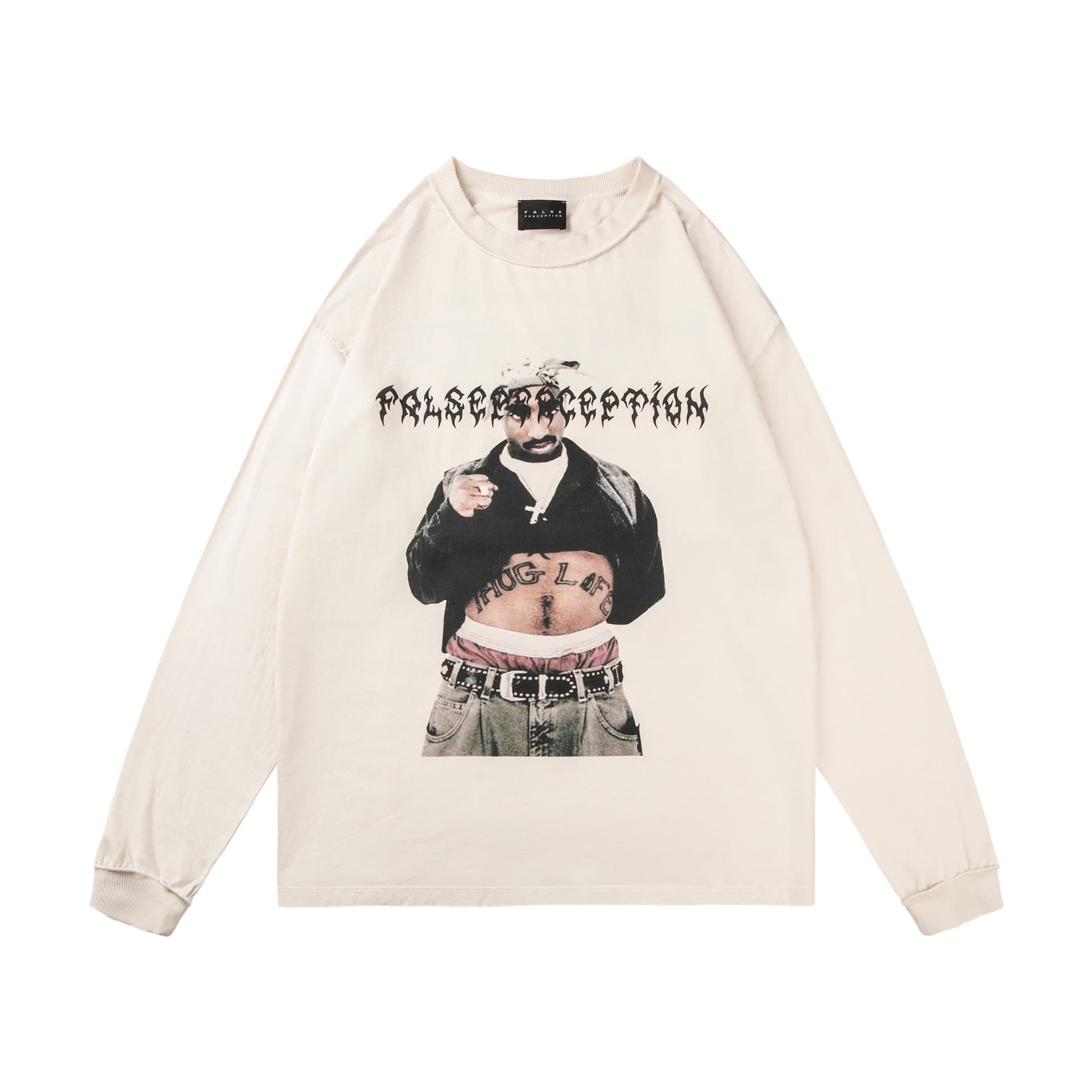 False Perception 2pac Vintage Wash Sweatshirt
