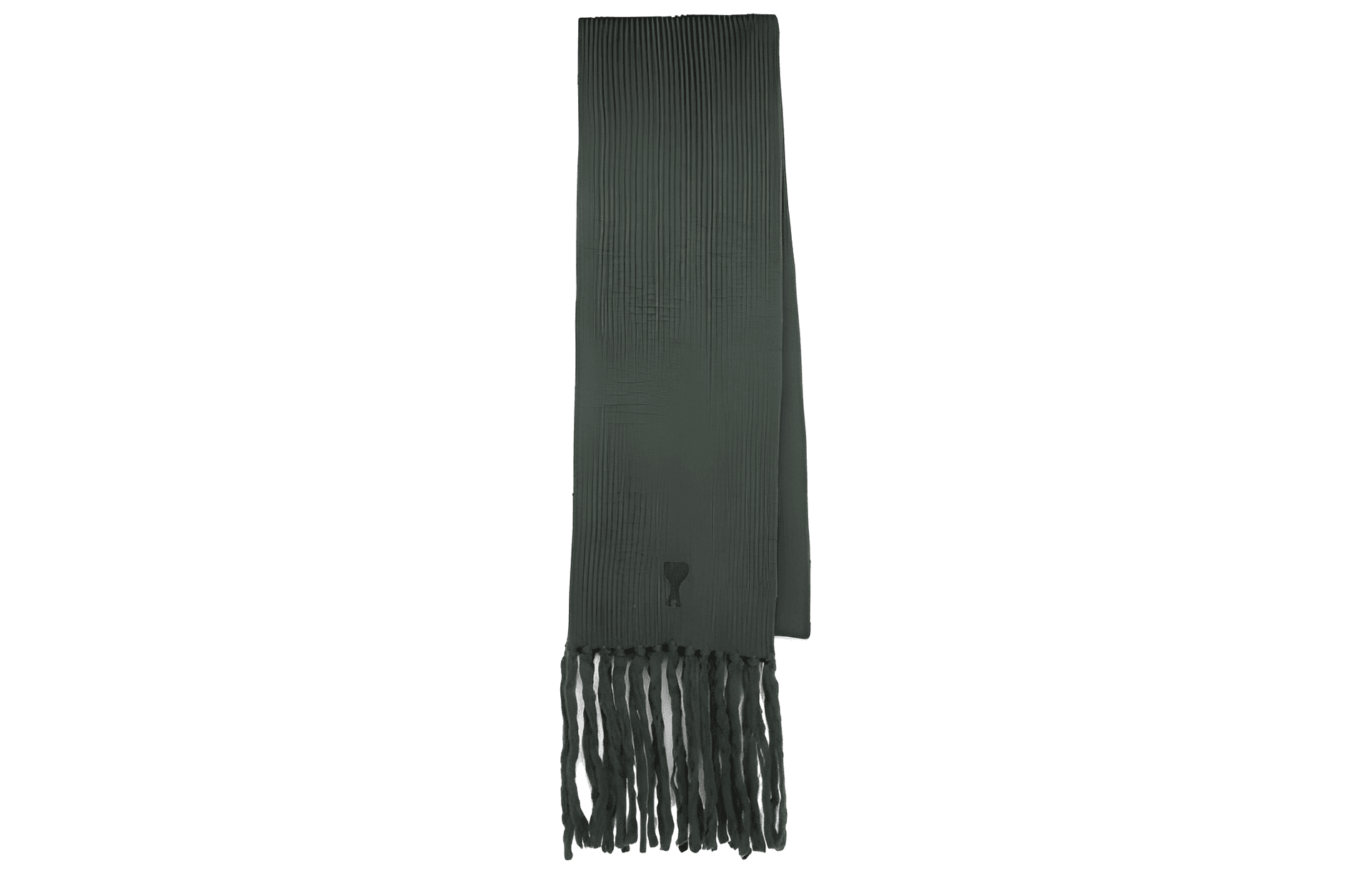 AMIPARIS Logo Fleece Scarf Green