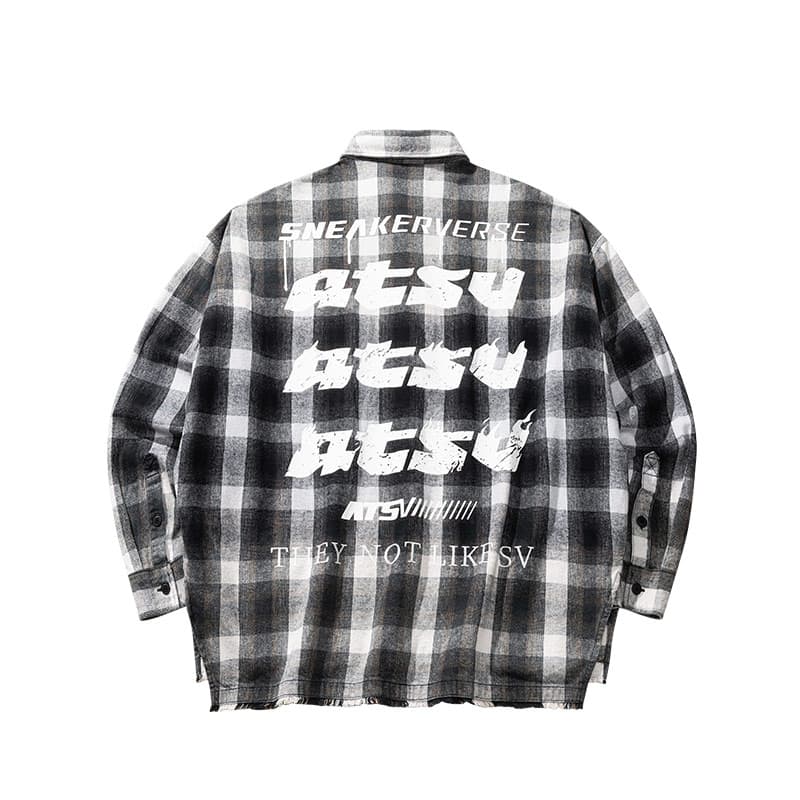 ANTA SNEAKERVERSE Anta Casual Striped Plaid Shirt