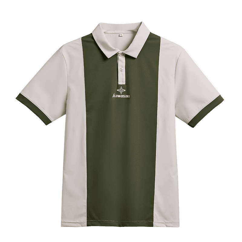 Kawasaki/川崎 Kawasaki Retro Polo Khaki Green