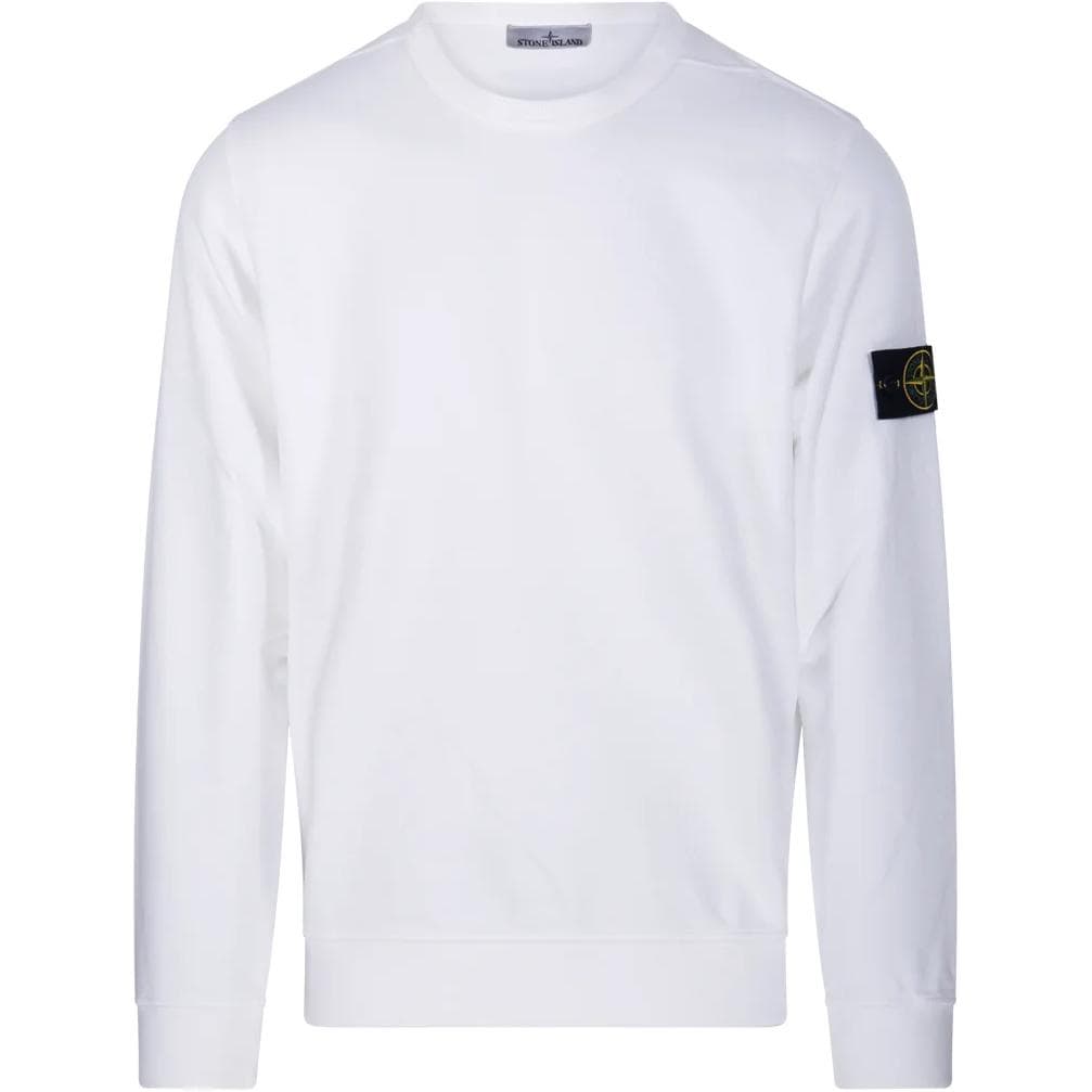 Stone Island Logo Crewneck Sweatshirt White