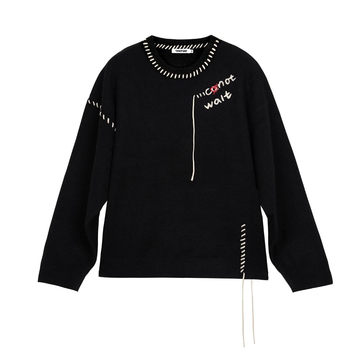CANOTWAIT_ Logo Tassel Sweater
