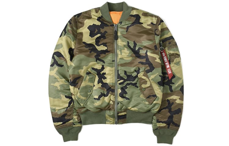 Alpha Industries Bomber Jacket Camo Green