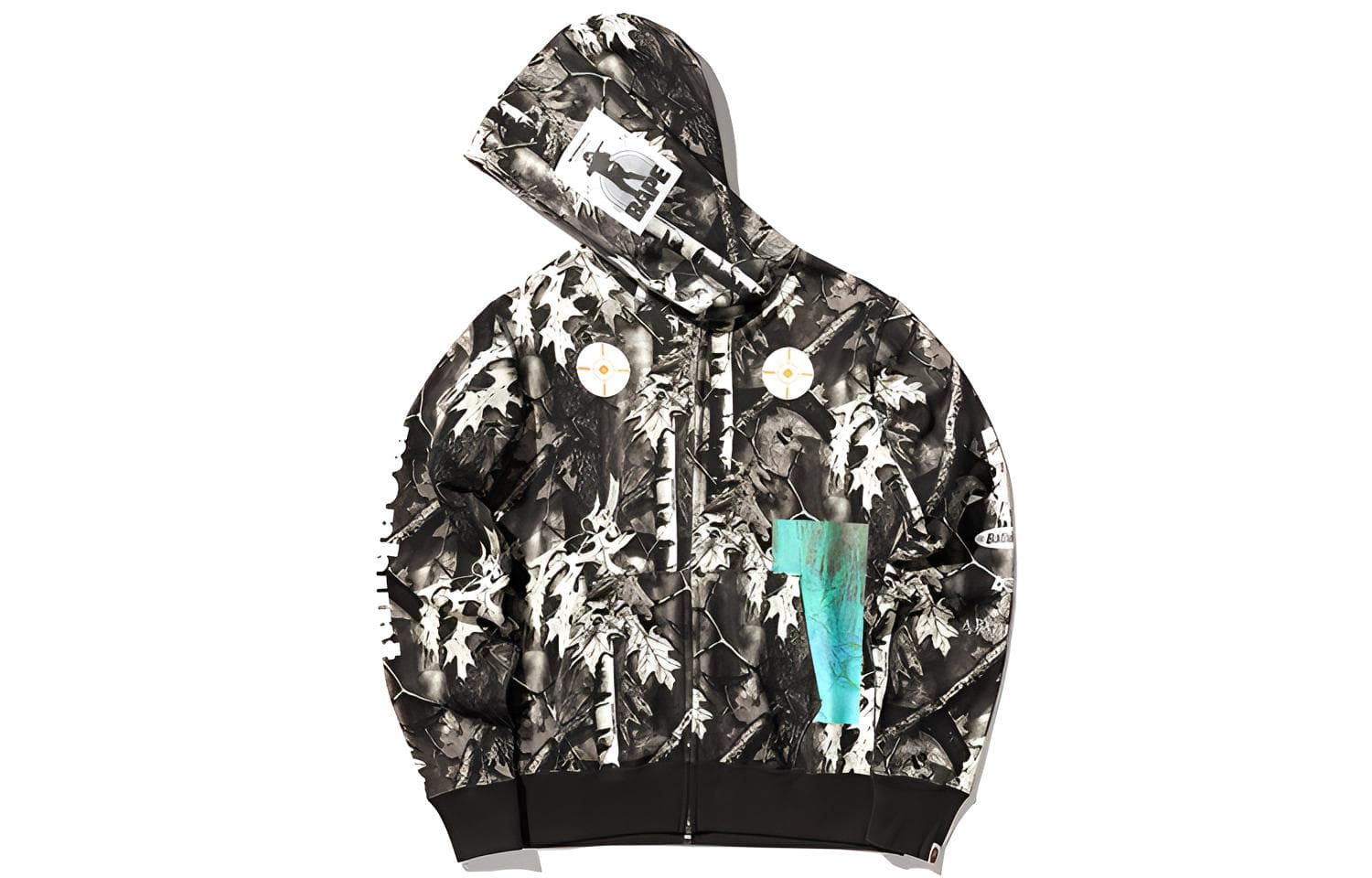 A BATHING APE BAPE Ape Letter Leaf Hoodie