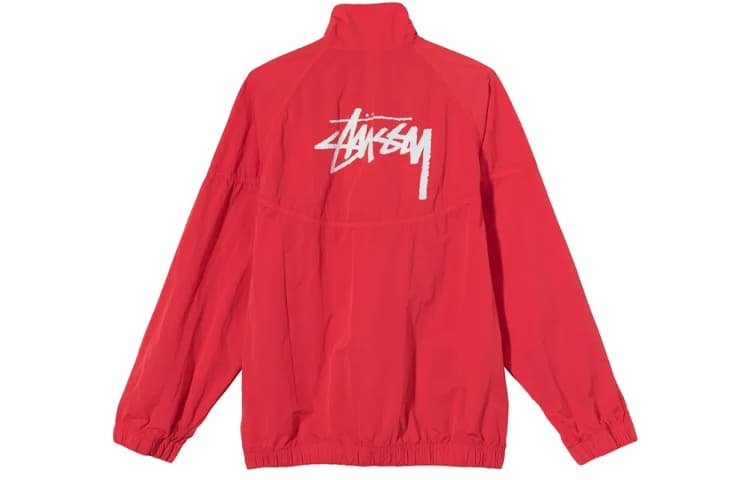 Stussy x Nike Logo Long Sleeve Jacket Red