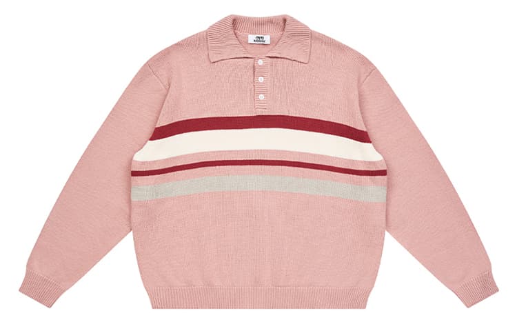 EMPTY REFERENCE Striped Polo Knit