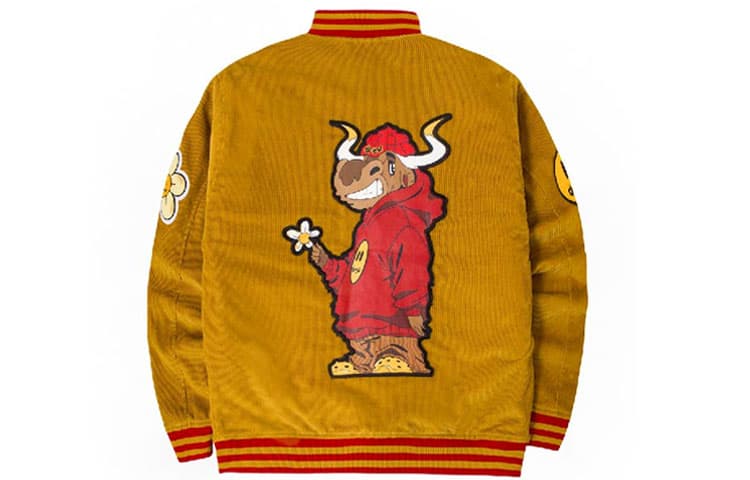 Drew House Ox Corduroy Varsity Jacket Dijon