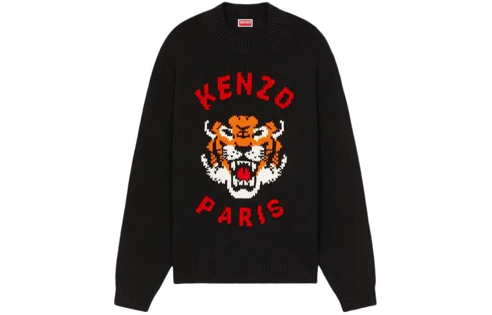 KENZO Animal Crewneck Sweater Black