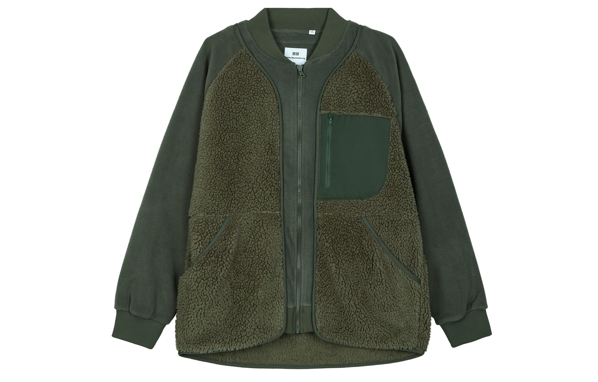 UNIQLO/优衣库 UNIQLO x White Mountaineering Fleece Jacket Deep Olive