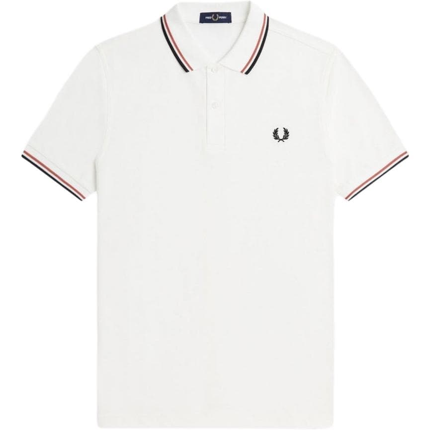 Fred Perry Embroidered Laurel Wreath Polo White